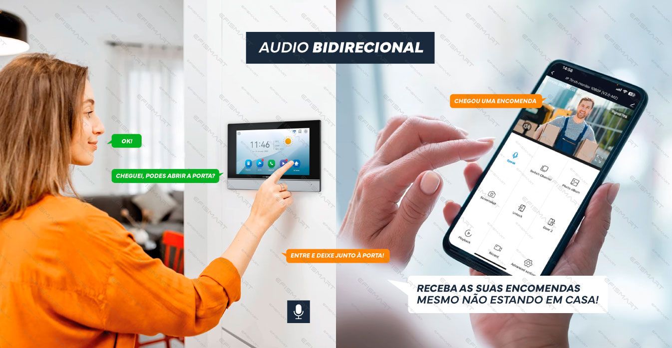 Vídeo Porteiro Monitor 4 Fios 7″ IPS WIFI PRO S480
