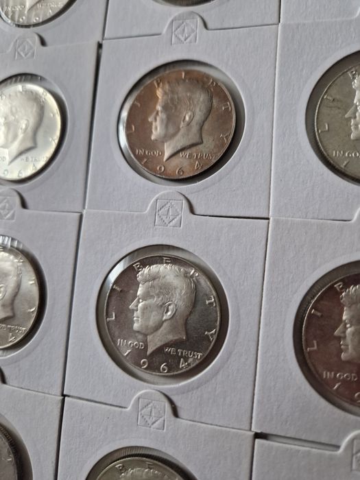 Half dollar 1941-64r 19 sztuk srebro