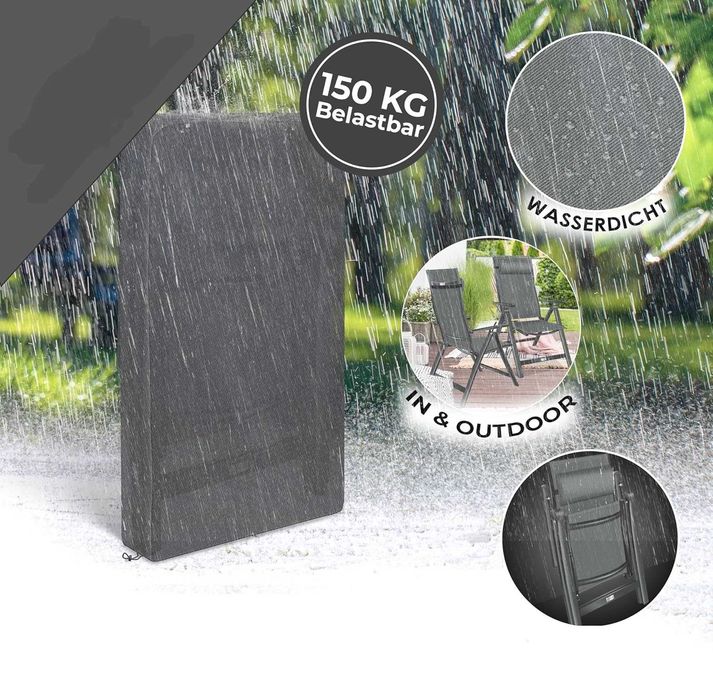 Krzesło Ogrodowe KESSER Rozkładane do 150 Kg Zestaw 2 Sztuki