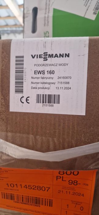 Zasobnik VIESSMANN EWS 160, z grzałką elektryczną o mocy 2,2 kW