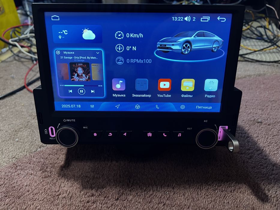 Новинка! 1 дін Android 7 дюймів Qled 3/32gb CarPlay магнітола GPS Wifi