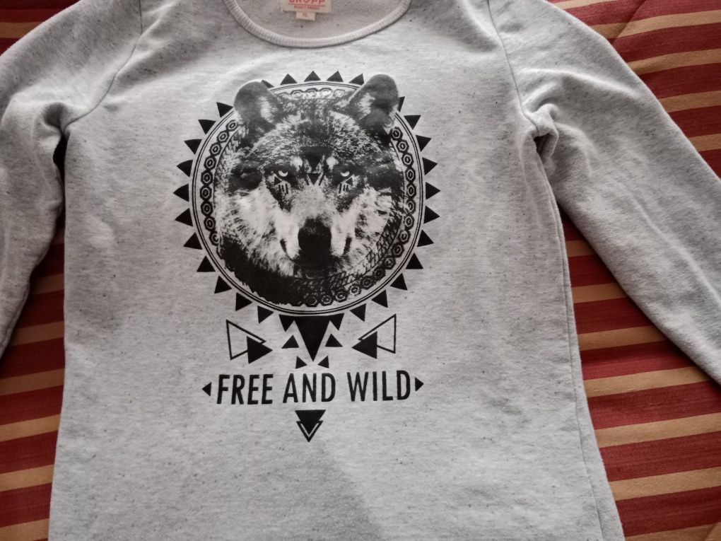 Sprzedam bluzę Cropp z motywem wilka xl