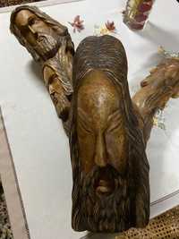 Estatueta madeira maciça escultor Jair Damasceno