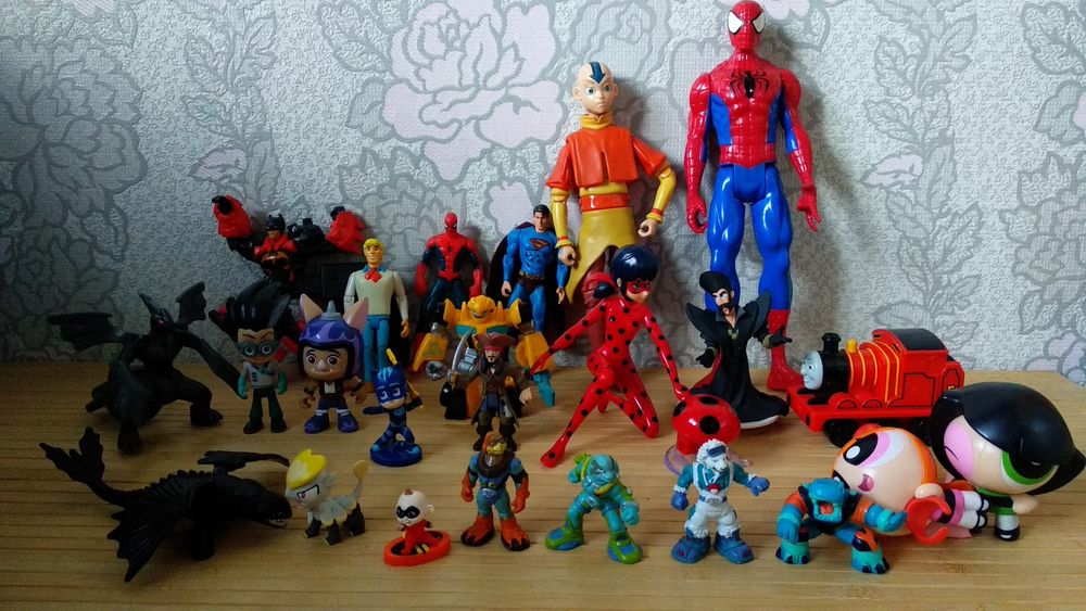 Трансформер Человек Паук Герои в Масках PJ Masks Леди Баг лот