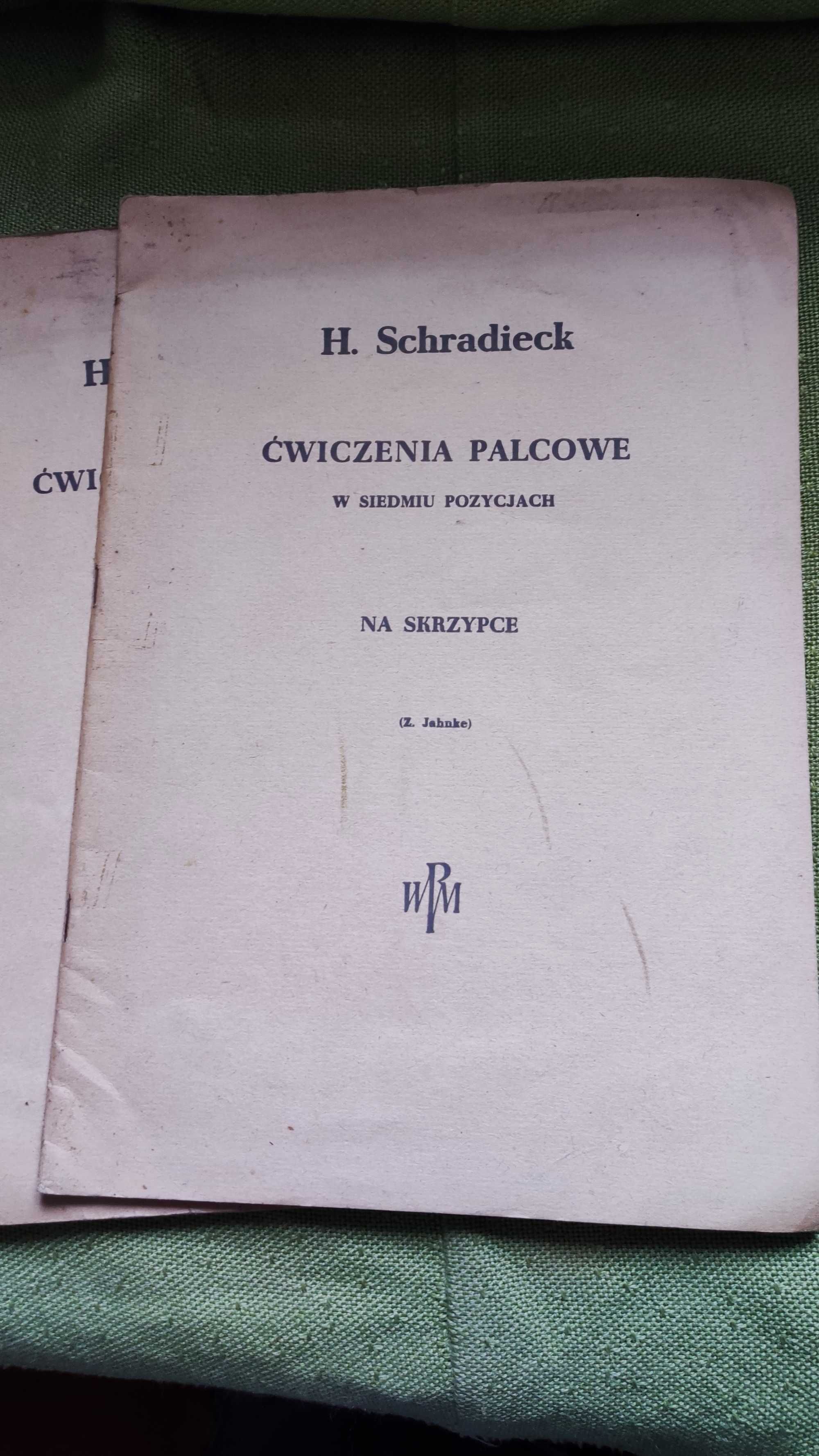 Ćwiczenia palcowe w 7 pozycjach -na skrzypce H. Schradieck