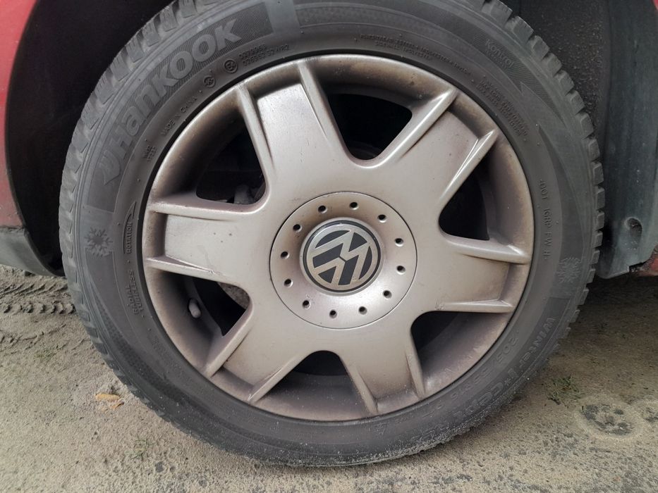 Oryginalne koła alu 205/55/16 5X100 VW opony wielosezon bdb