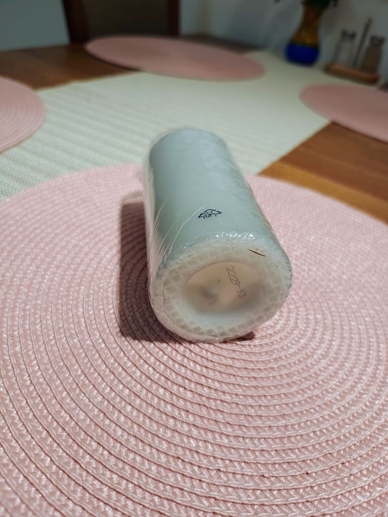 Świeca duża stołowa Ikea szara