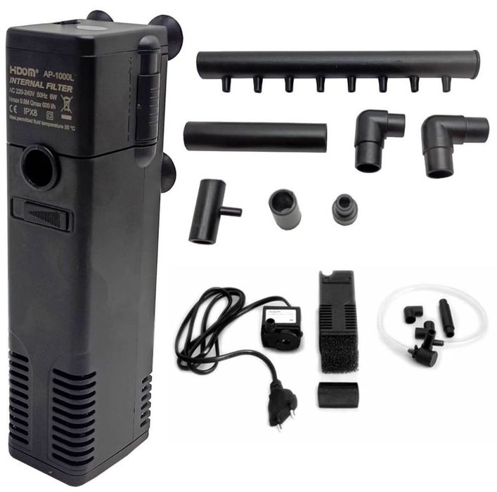 Nowy  Filtr wewnętrzny 600l/h do akwarium 40-120l