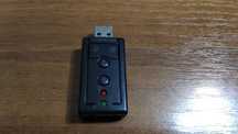 Продам звуковую карту USB  3.5 мм, аудио и микрофон выходы.