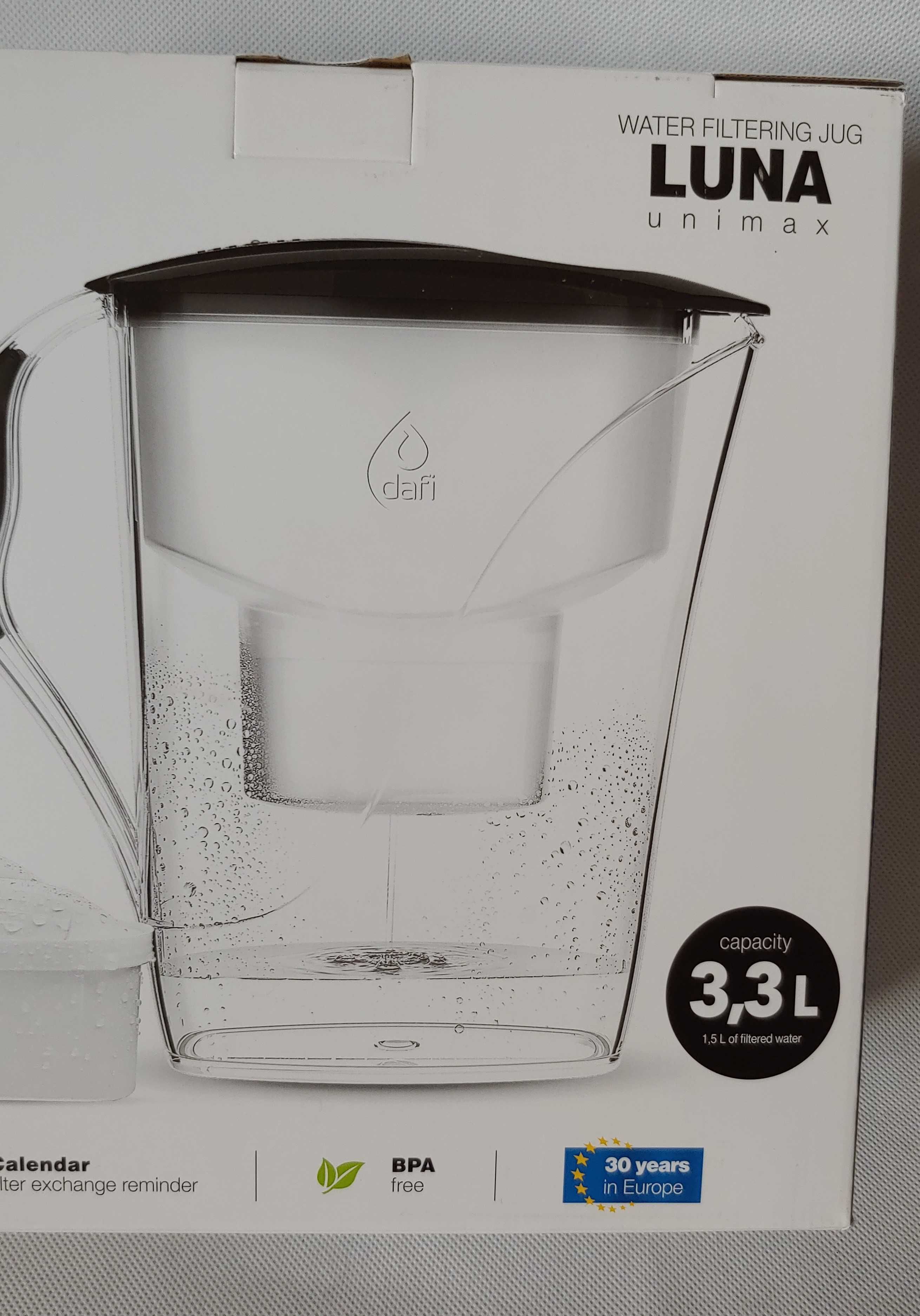 Dzbanek filtrujący Dafi LUNA 3,3 l + 2 wkłady Unimax szary
