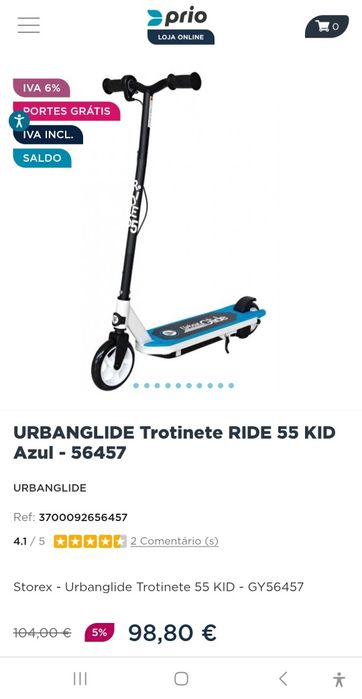 Trotinete eléctrica Urban glide seminova