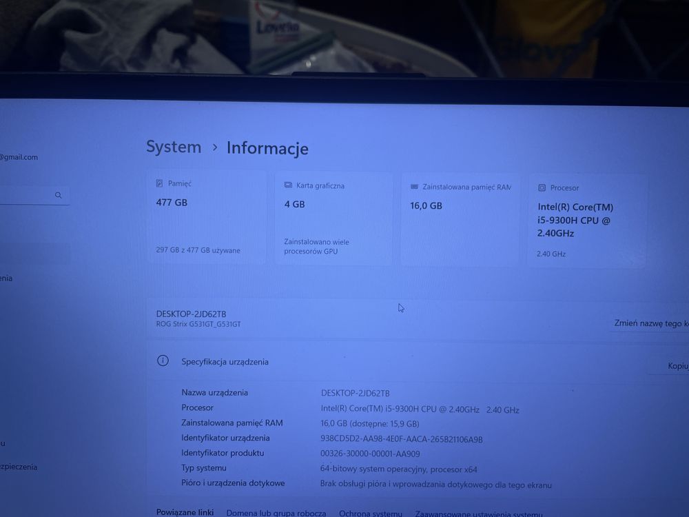 Asus Rog Strix G531GT