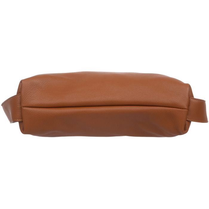 VERA PELLE torebka damska duża skórzana worek na ramię V511 c.brązowa