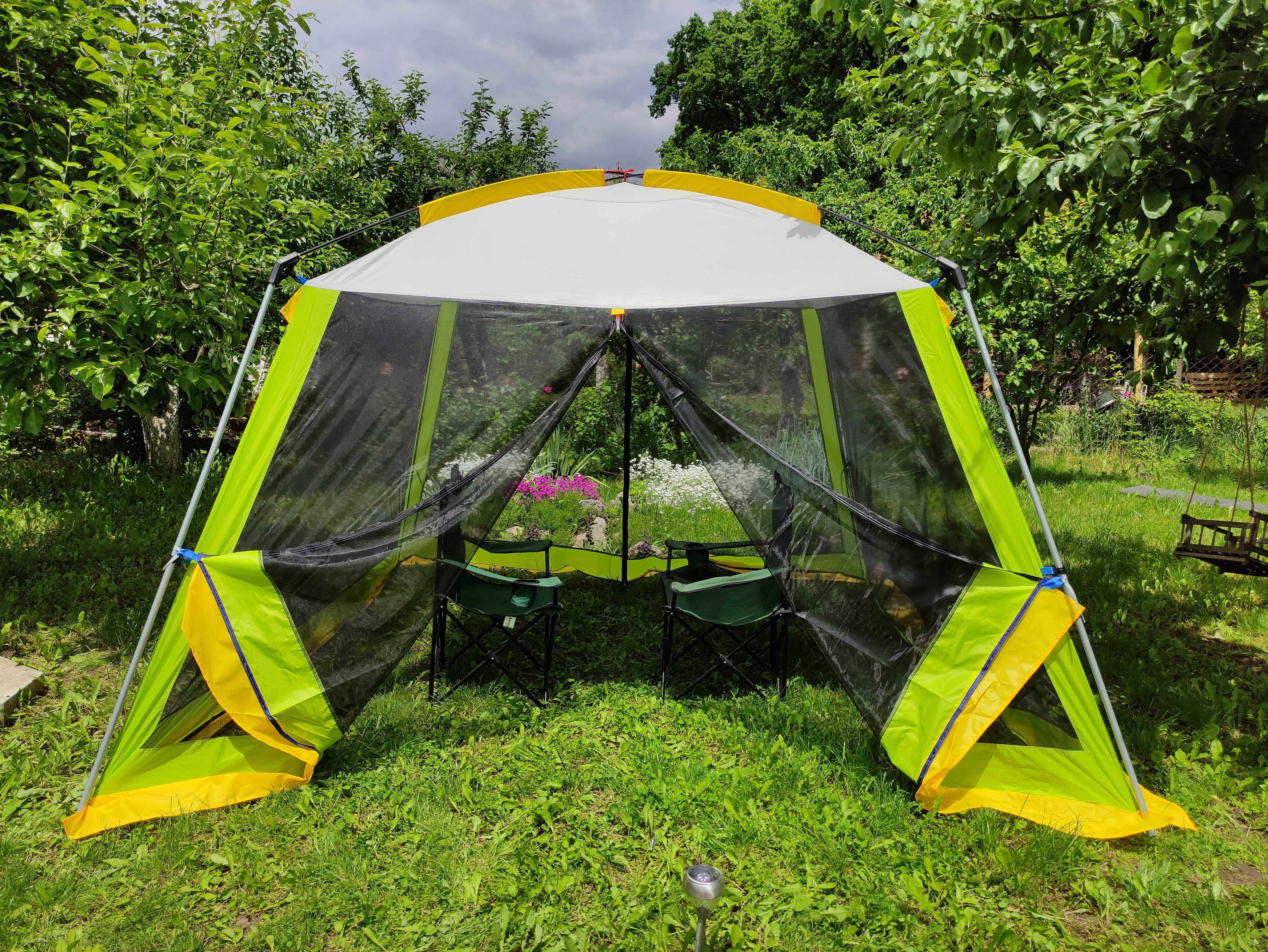 Большой тент палатка 3*3*2.1м. Шатер с москитной сеткой
