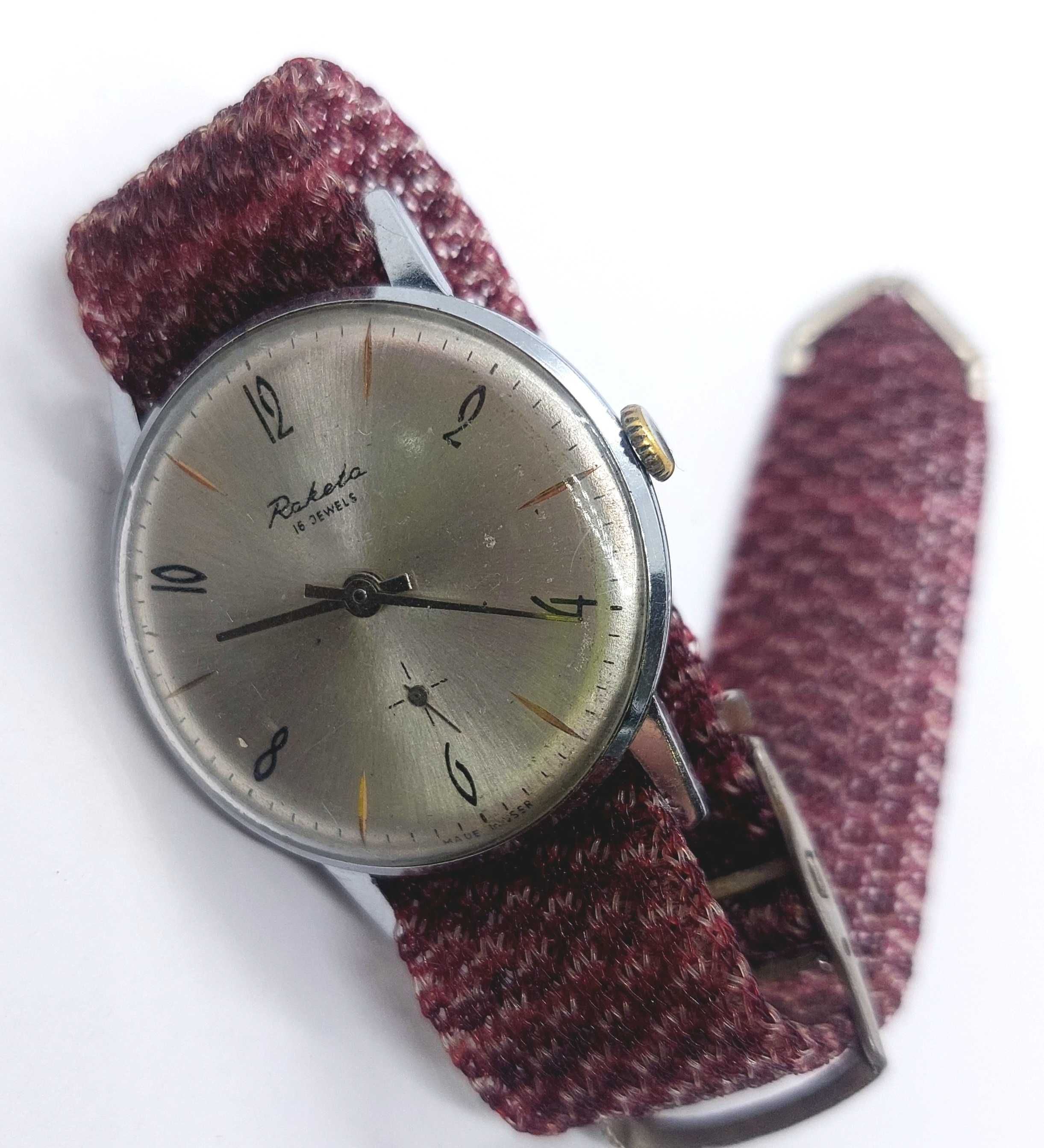 Zegarek Męski Raketa 16 Jewels NAKRĘCANY /Przecena Nowy Lombard /Cz-wa