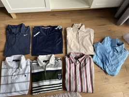 Zestaw firmowych ciuchow L XL Hilfiger Polo Kappa Polo Assn Hugo Boss