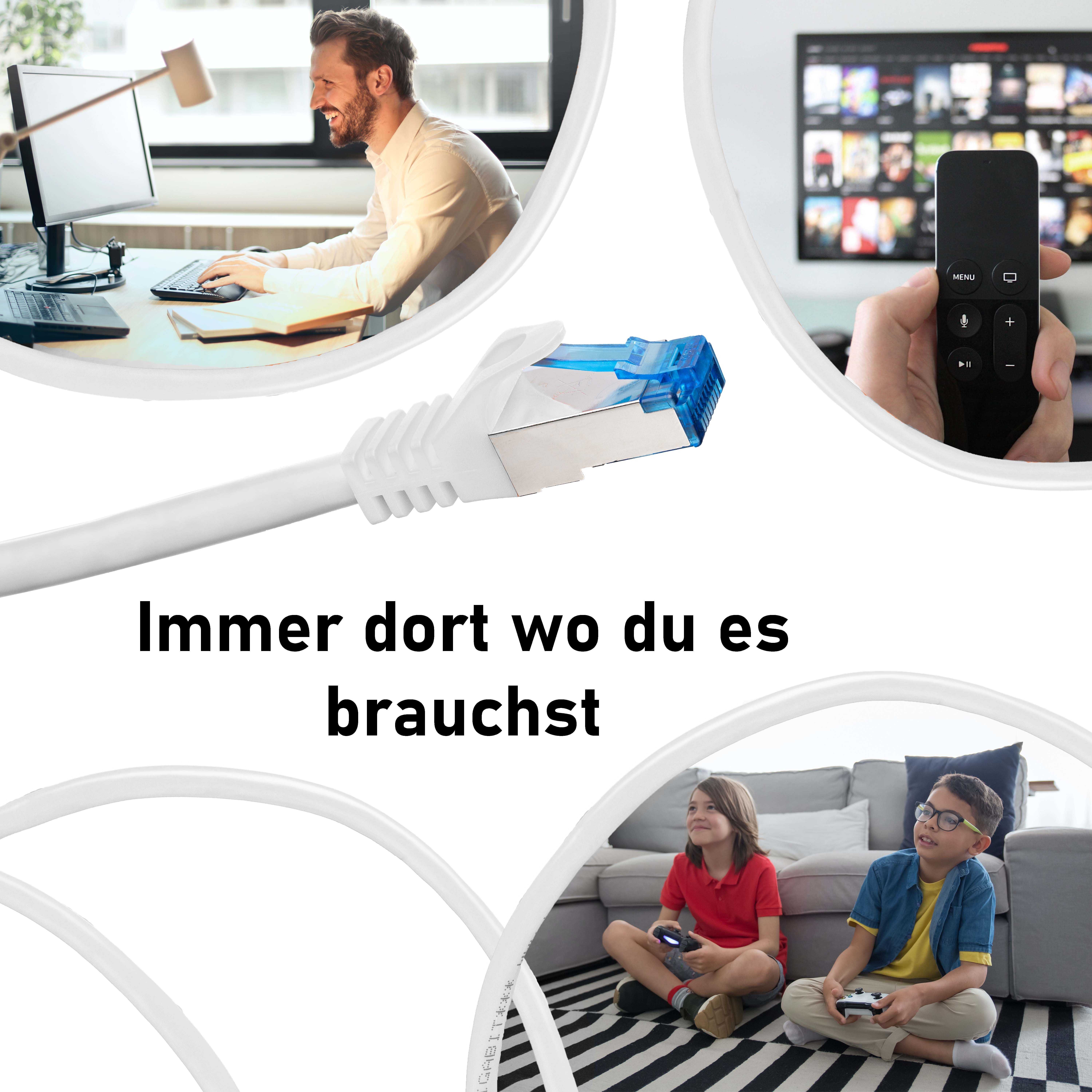 BIGTEC Kabel sieciowy CAT7 S/FTP 1m Gigabit Ethernet Xbox TV PS4 PS5