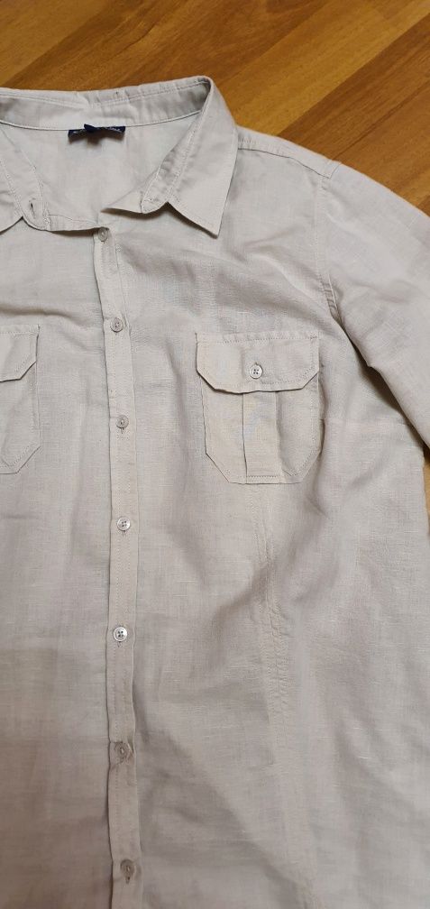 Блузка рубашка Biaggini р.44/46 ,55% лен 45% коттон