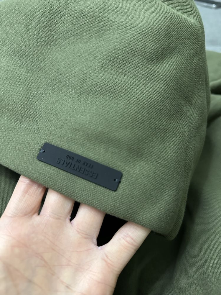 Fear of God Essentials Fleece Hoodie 'Military' (FW24)