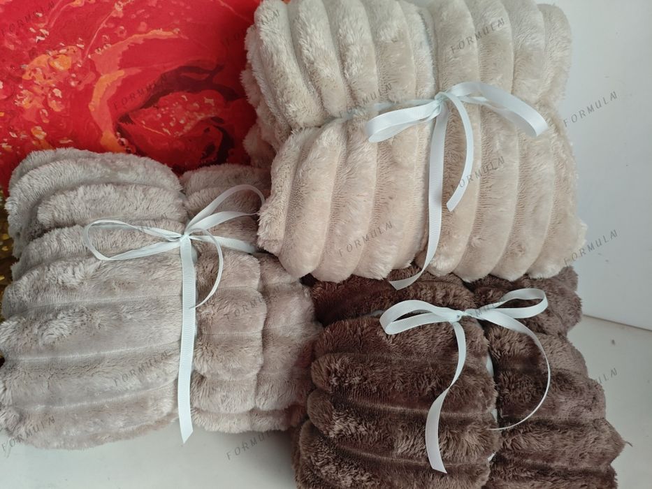 М'якусенький Шарпей 5 см плед ковдра полотна велюрова в полоску на под