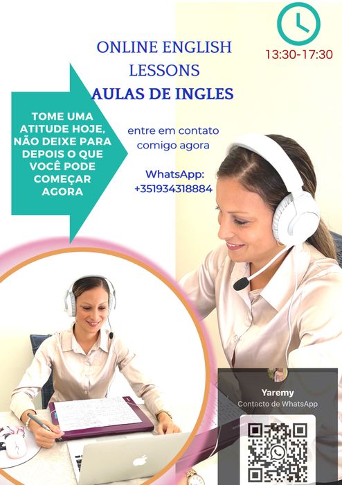 professora de inglês /Online English teacher