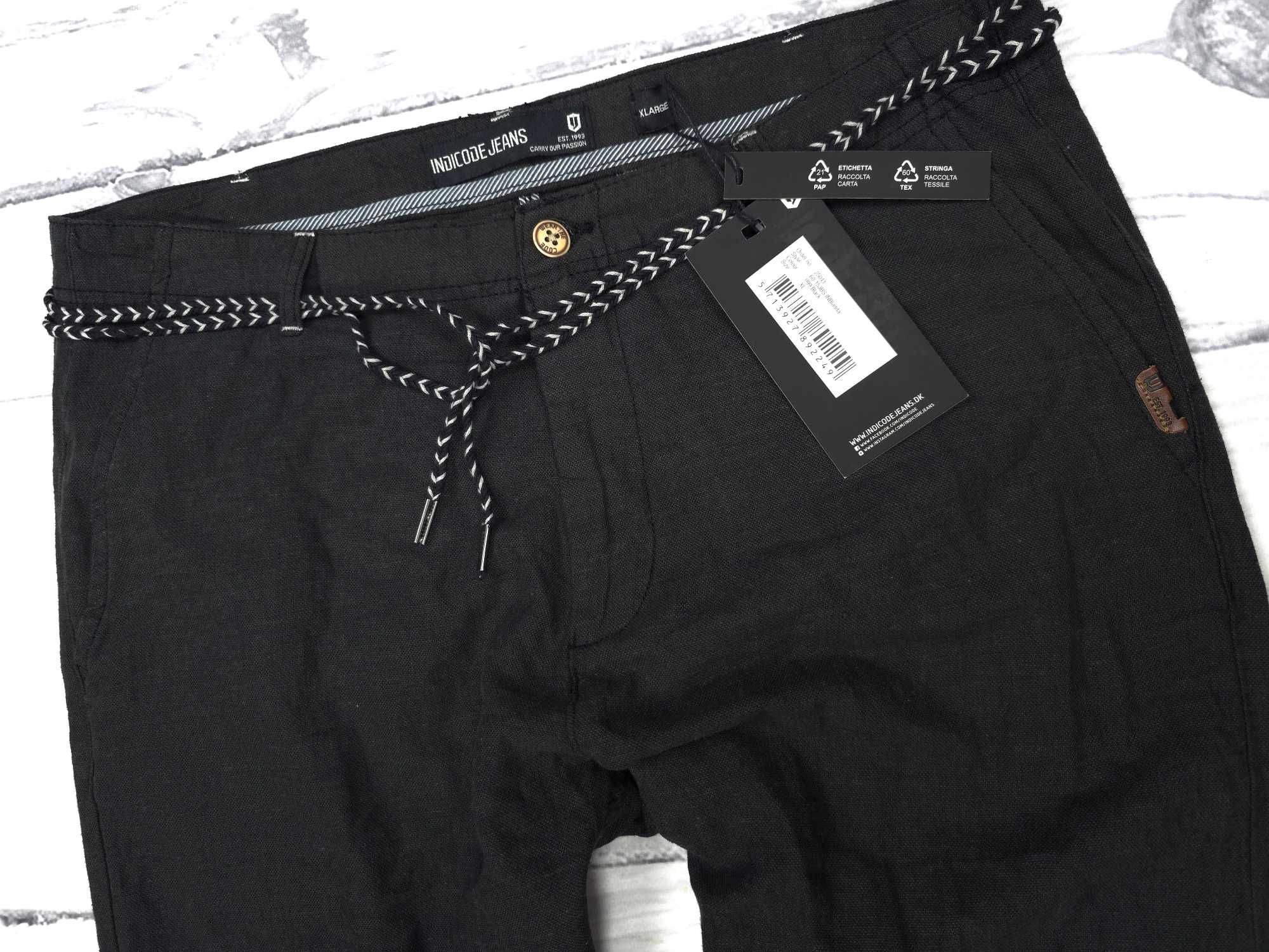 INDICODE JEANS Blanda Męskie Spodnie Len Lniane XL ! Nowe