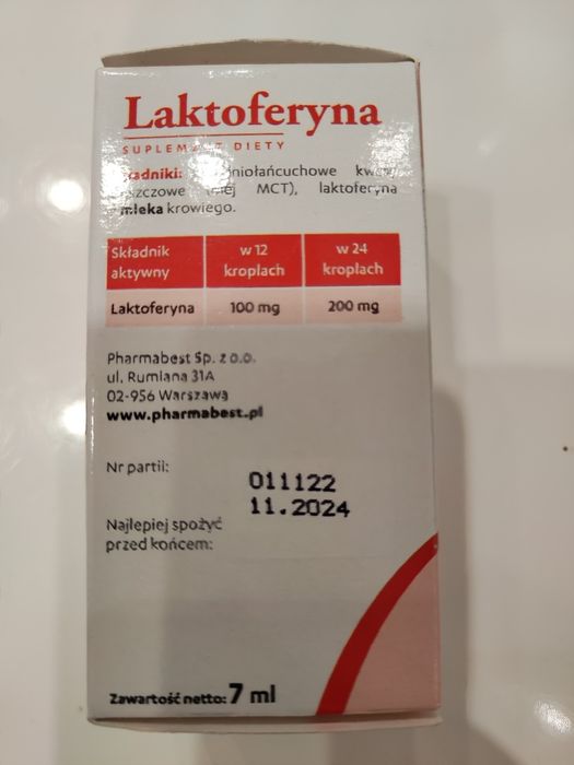 Lactoferyna 7ml nowe dw 2024