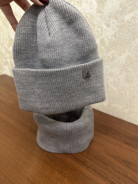 Жіноча сіра шапка + бафф Jordan nike