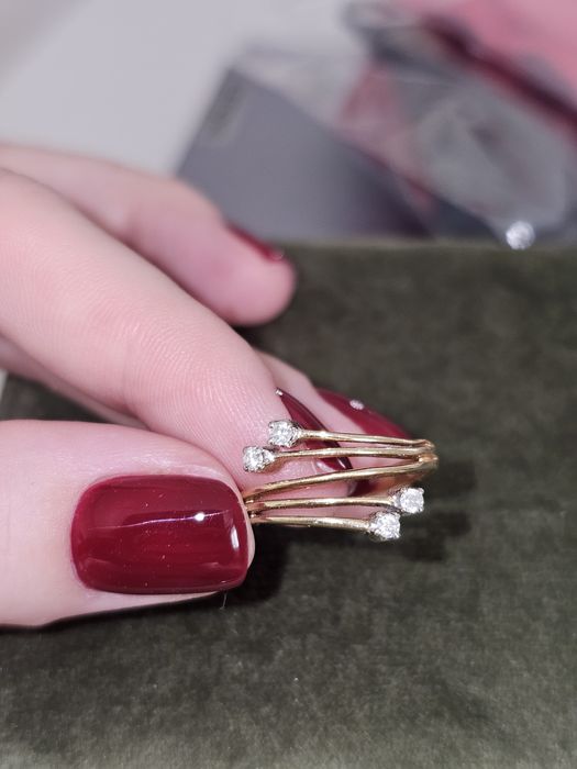 ‼️Золота каблучка з діамантами Кольцо золотое с брильянтами