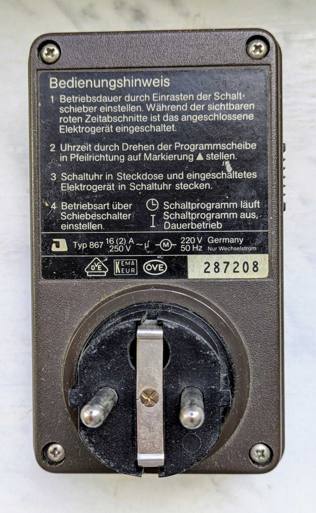 Programator czasowy, manualny, RFN
