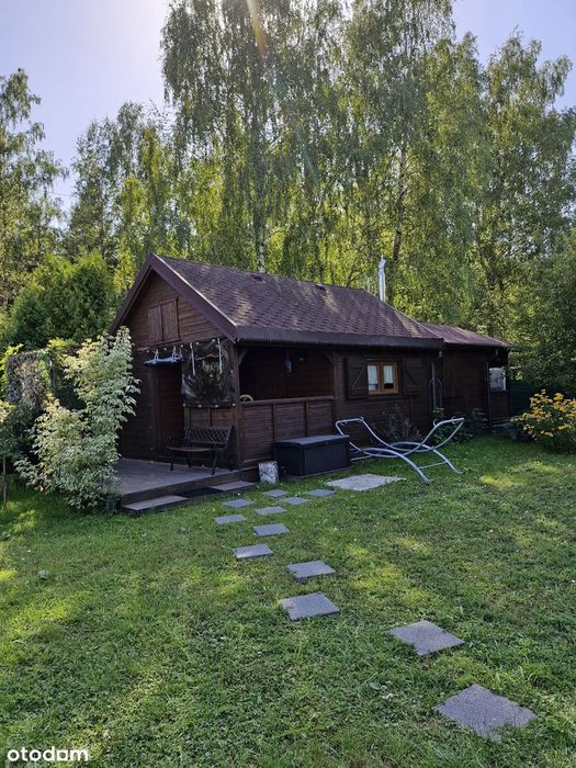 Działka ROD z domkiem całorocznym, drewnianym, 25 km od Warszawy