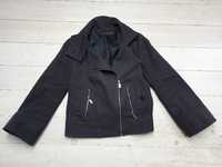 Szary płaszcz kurtka ciemny grafit Zara Woman rozmiar M 38 ramoneska