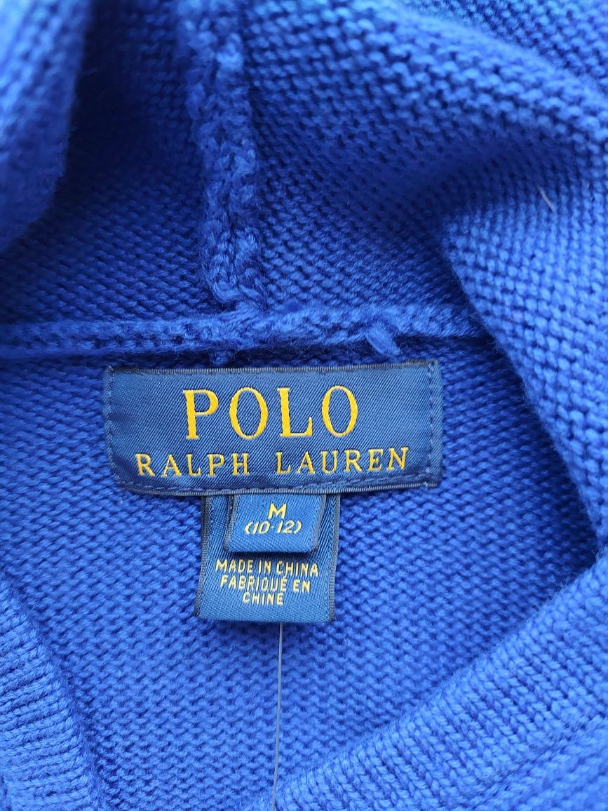 Polo rapaz ralphlauren azul com capuz