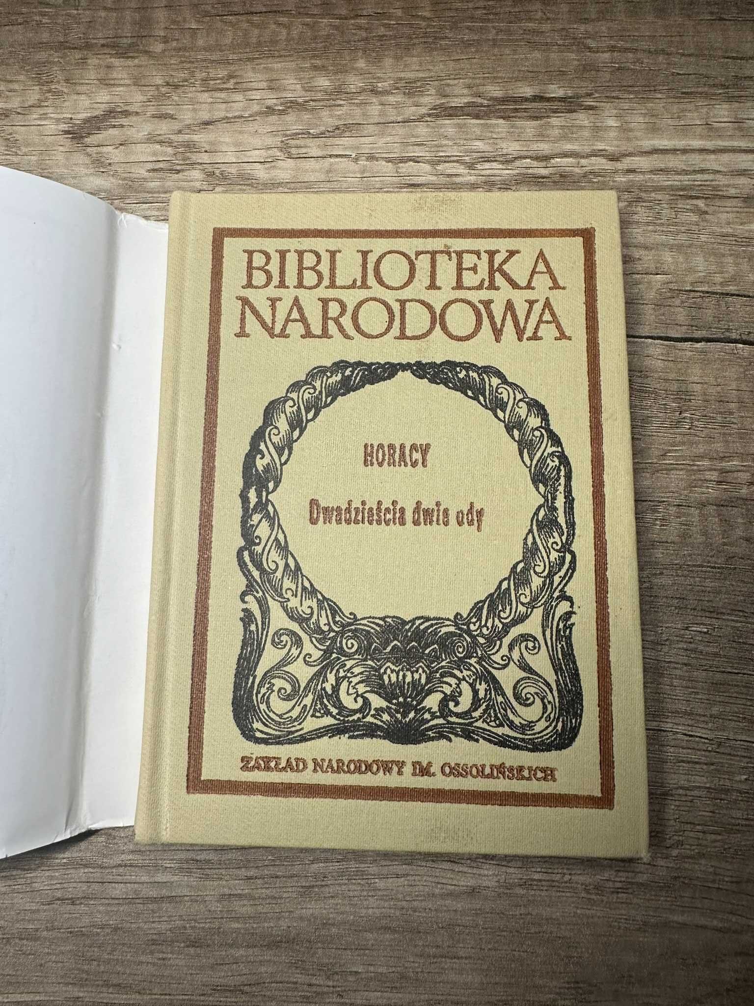 Książka "Horacy Dwadzieścia dwie ody" BIBLIOTEKA NARODOWA wyd.1991
