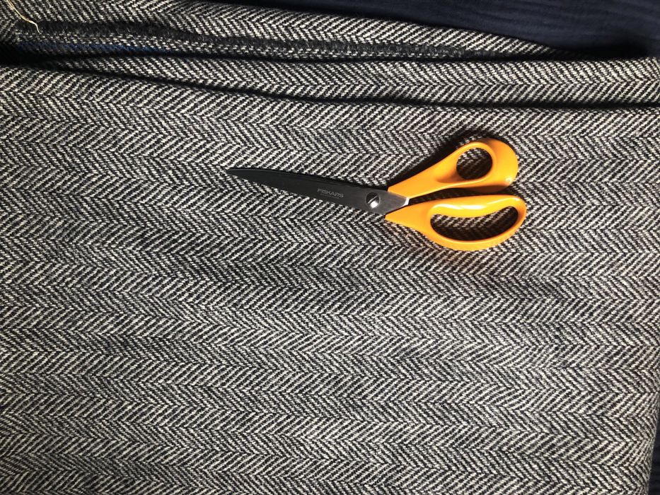 Tkanina płaszczowa 100% wełna jodełka 250/150 kupon