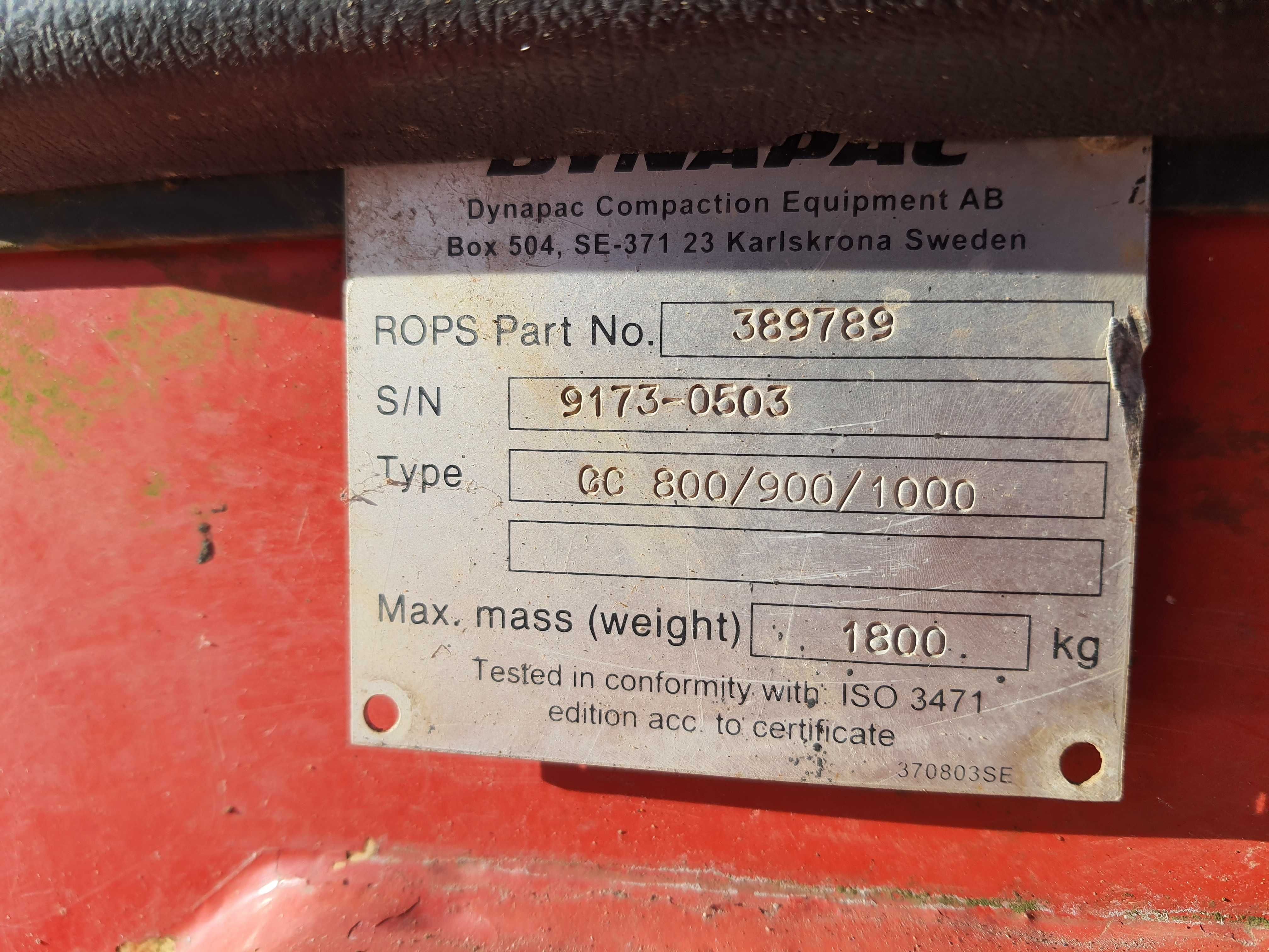 Walec CC800 cało stalowy drogowy