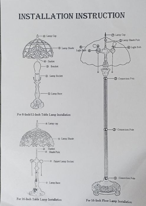 Ціна знижена до 3.11!!!Ексклюзивний Торшер у стилі Тіффані / Tiffany