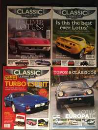 LOTUS - 4 revistas - 3 Classic & Sports Car e 1 Topos & Clássicos