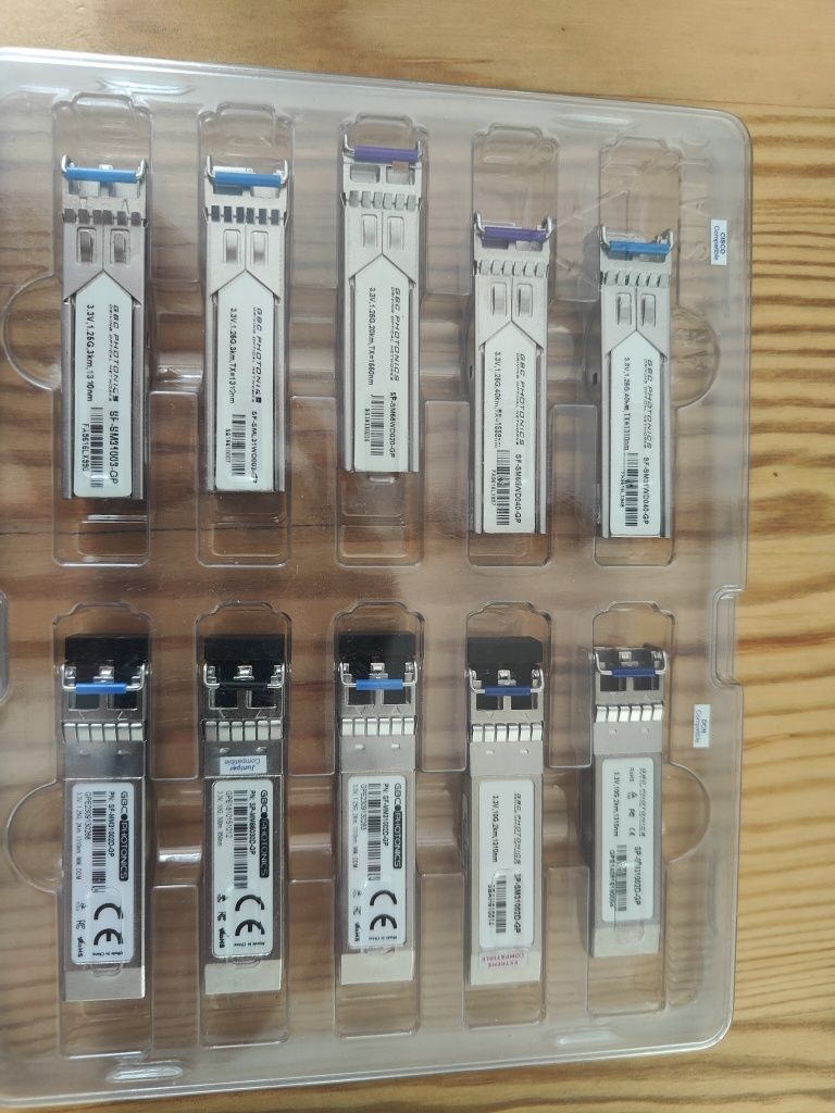 Wkładka SFP fibrain cisco mikrotik neton Intel optec wkładki - 104 szt