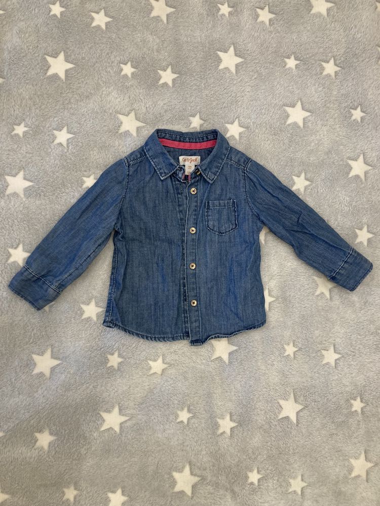 Джинсова сорочка на дівчинку 1-1,5 роки