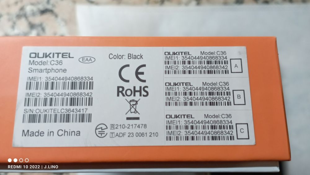 Smartphone Oukitel C36