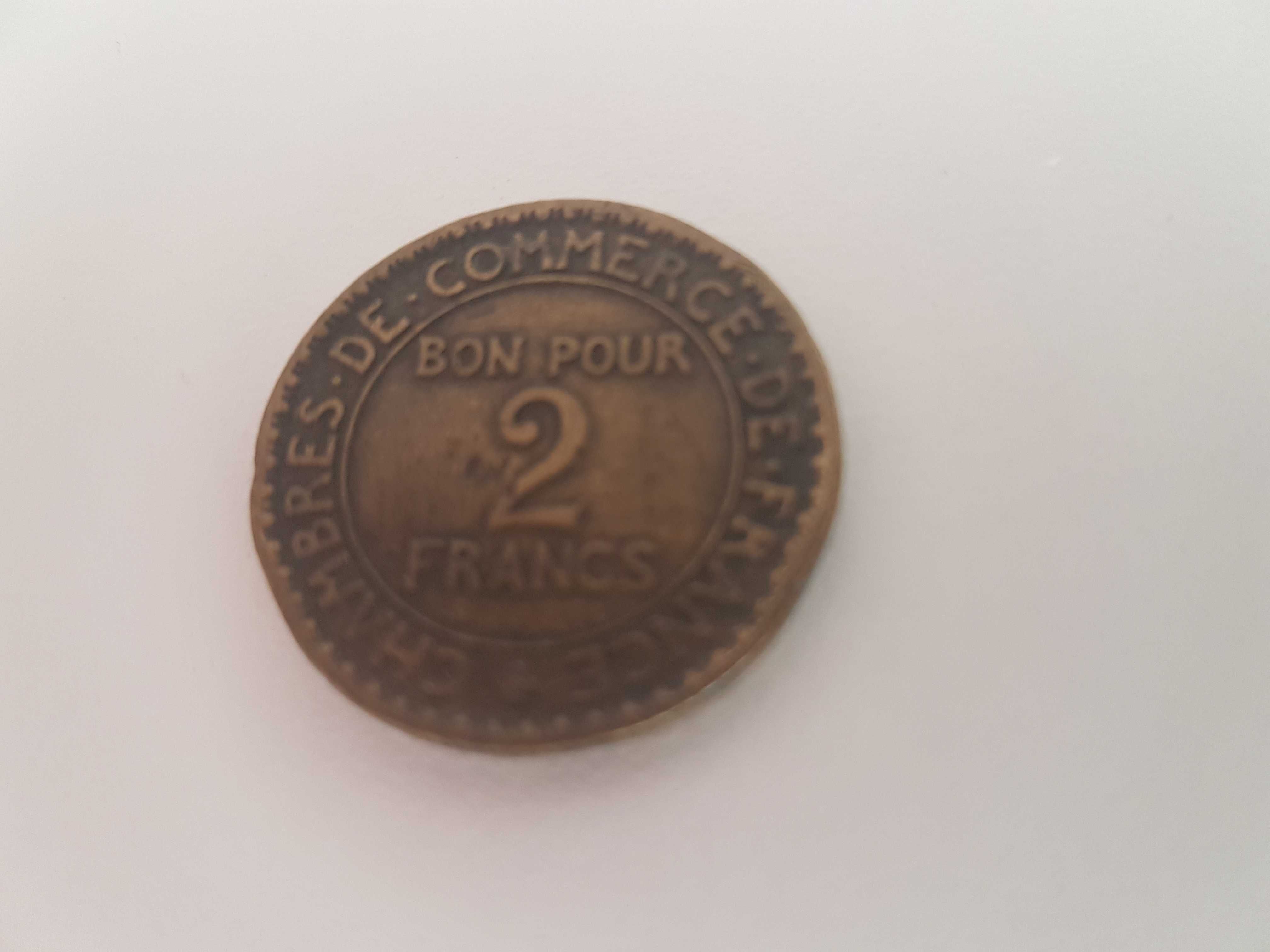 Moneta 2 Francs 1922r. dwa franki Francja