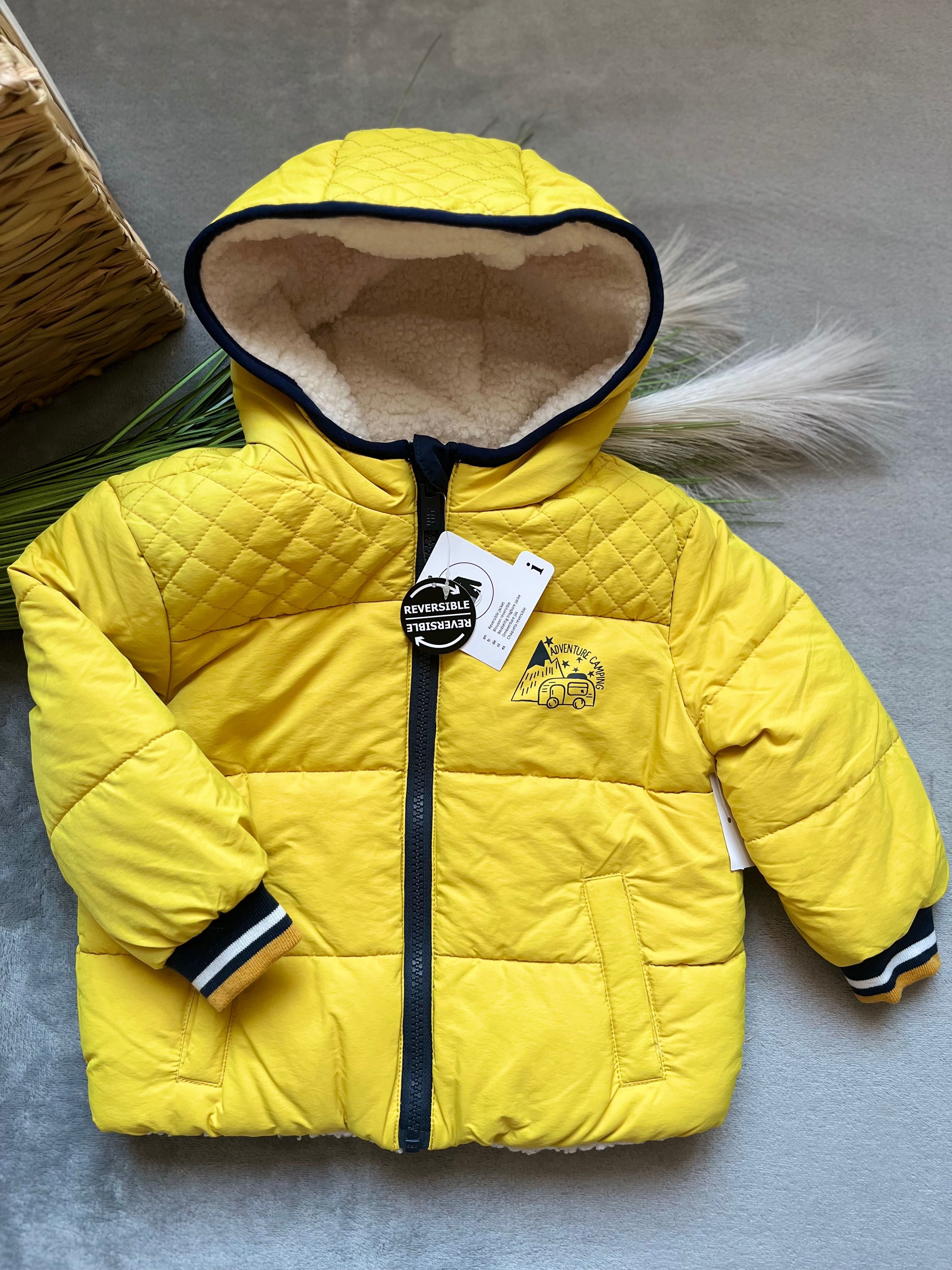 Дитяча стильна куртка на дві сторони  68см.,74см.,80см.,86см,92см,98см