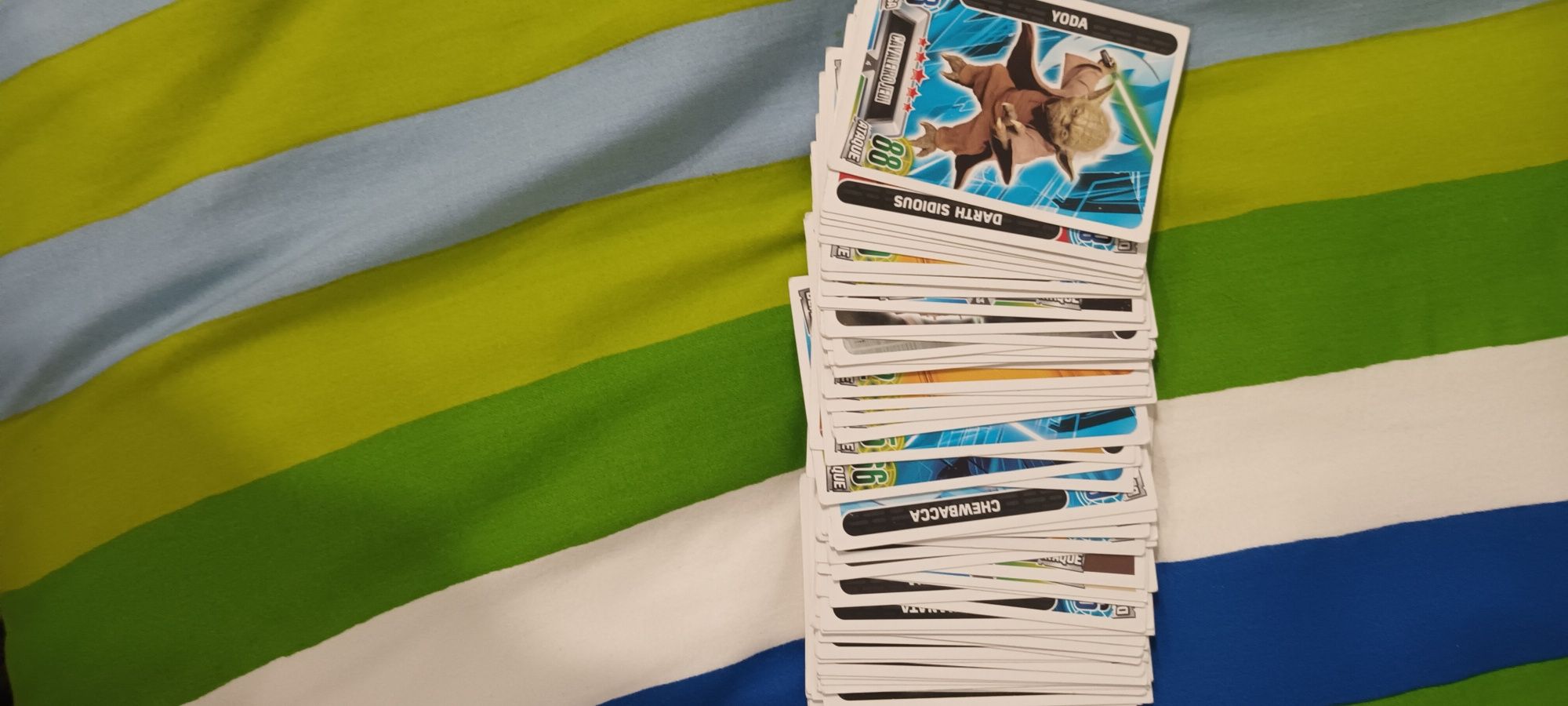 Cartas da coleção force attax star wars