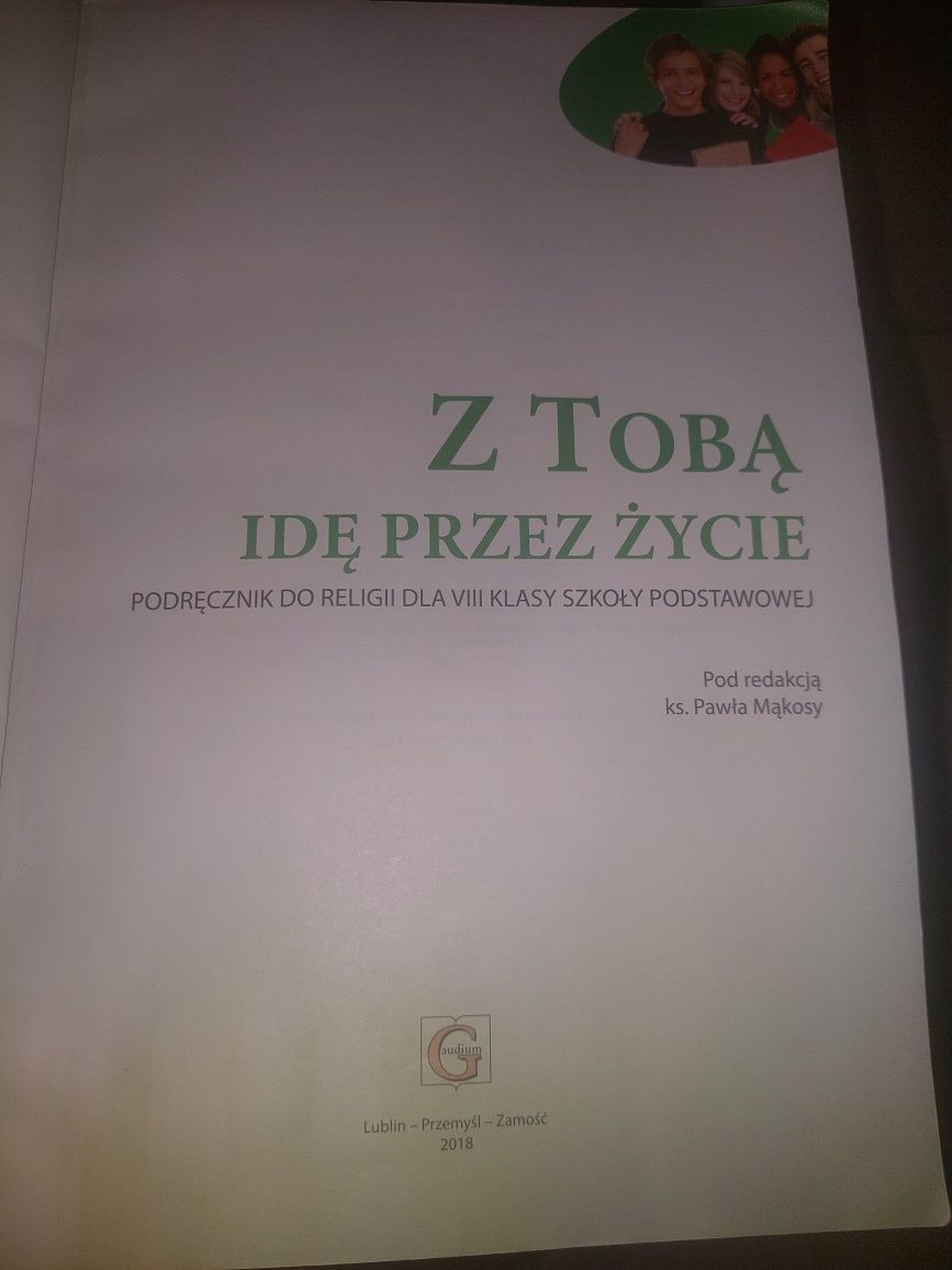 Podręcznik do religii Z Tobą idę przez życie religia do 8 klasy szkoły