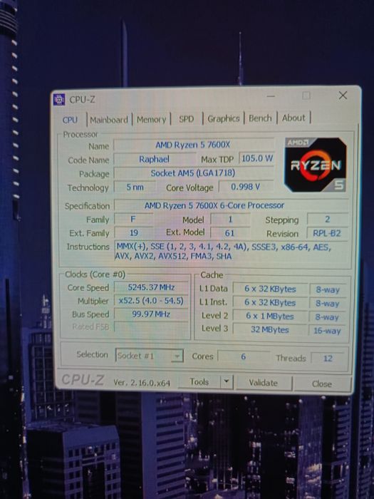 Ryzen 5 7600X AM564740602506115120