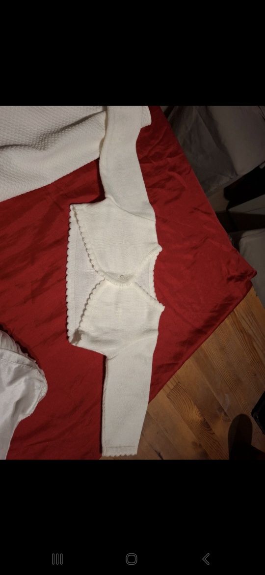 Biały komplecik do chrztu