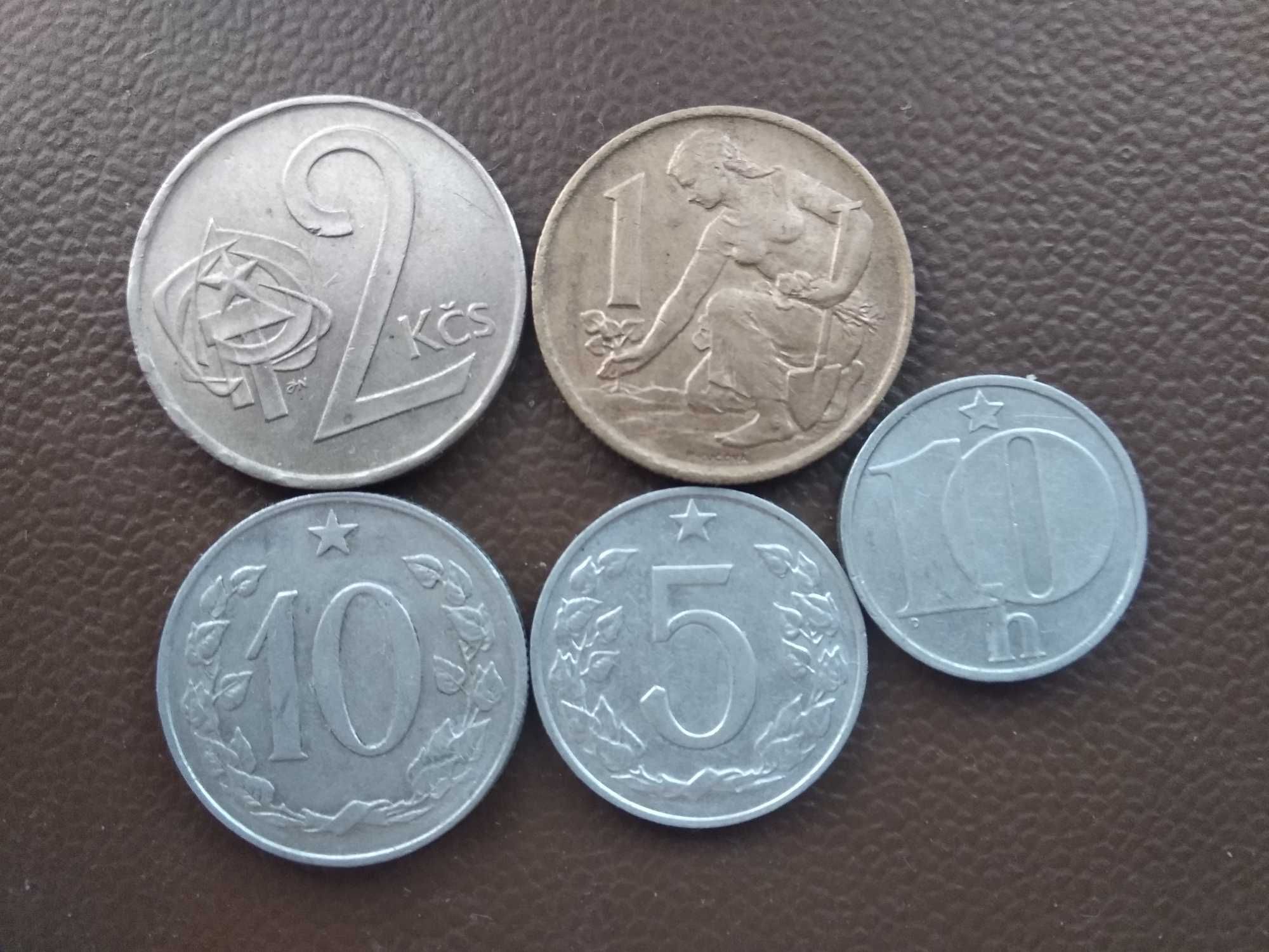 Монеты Чехословакии 1972-1982гг. и Чехии 1996 - 2009гг.