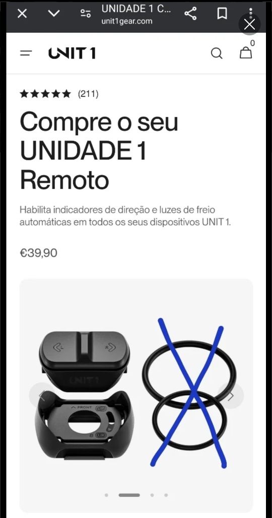 Comando de Luzes de Bicicleta UNIT1