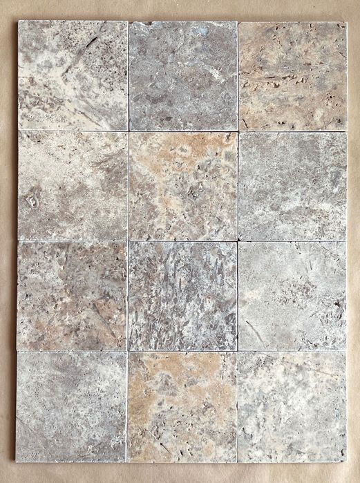 Trawertyn SILVER PREMIUM 20,3×20,3×1,2 cm Szlifowana, cena za m²